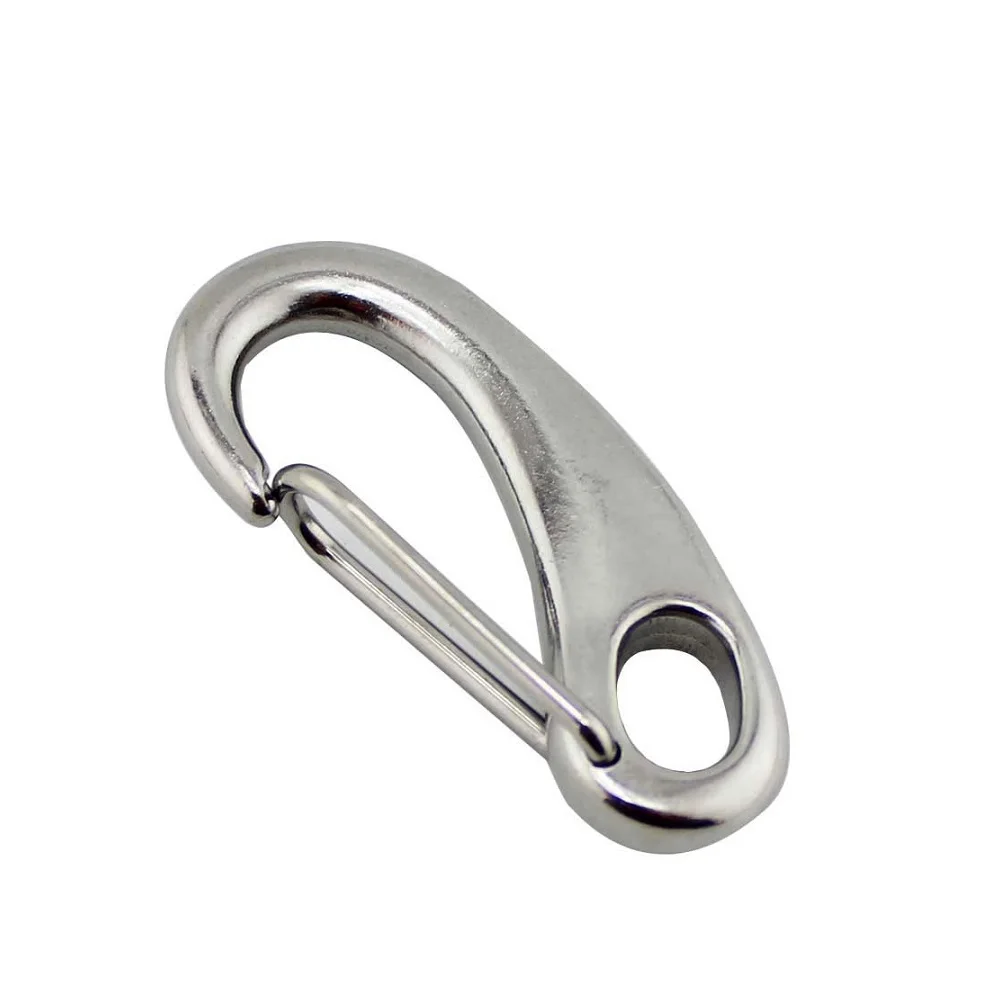 5 Pieces  Egg Shape Snap Hooks 304 Stainless Steel 40mm 50mm 70mm 100mm Length Safety Metal Quick Release Spring Snap Hook Link