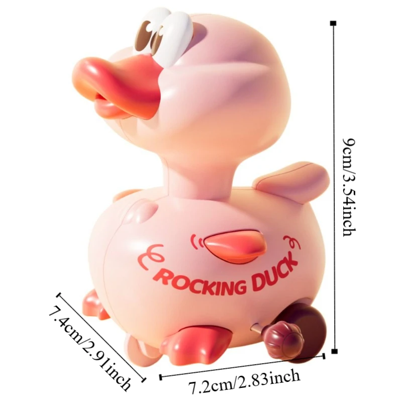 Mechanical Sliding Press Return Toy Cars Vehicles Safety Press and Go Cartoon Duck Plastic Walking Duck Car Return Toys Boys