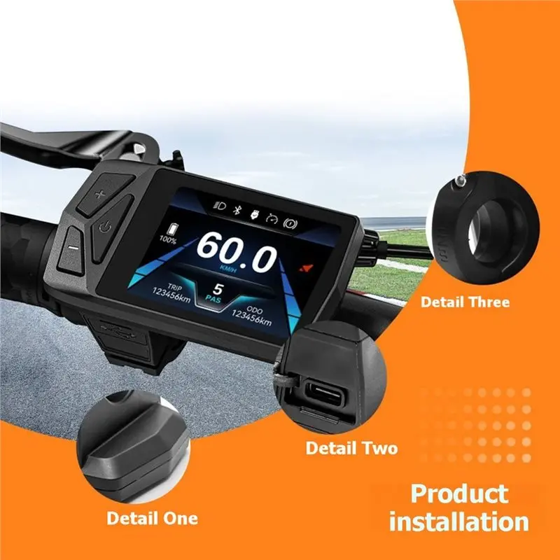 T24 LCD Color Meter+ Sine Wave Tri-Mode 36V- 52V 45A Controller For E-Bike Electric Scooter - view 4