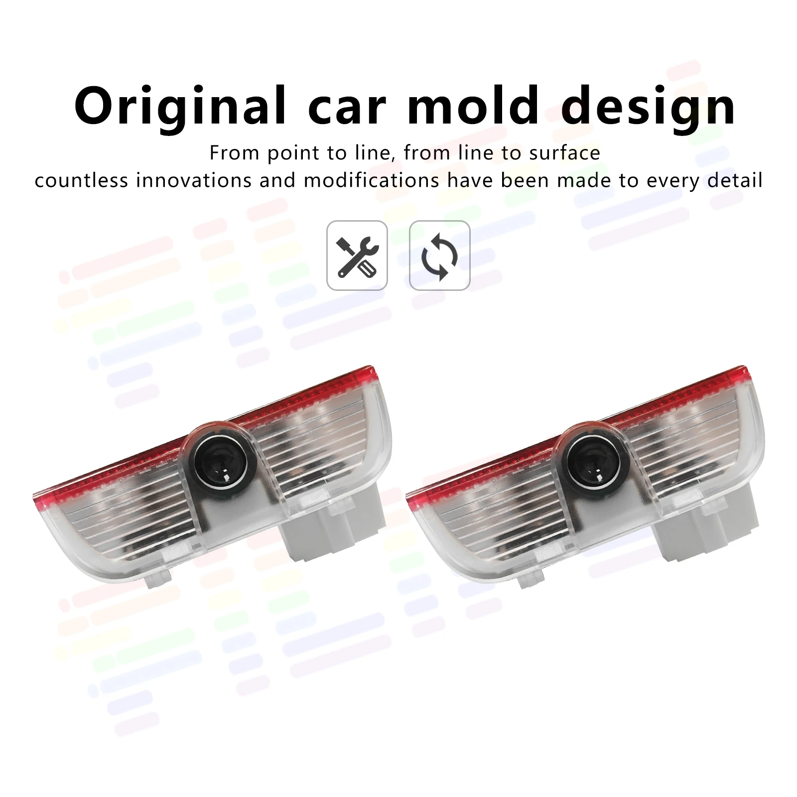 

Car Emblem Projector Lights Door Welcome Lamps For Volkswagen TIGUAN TOUAREG CC TOURAN PHIDEON SHARAN SCIROCCO GOLF accessory