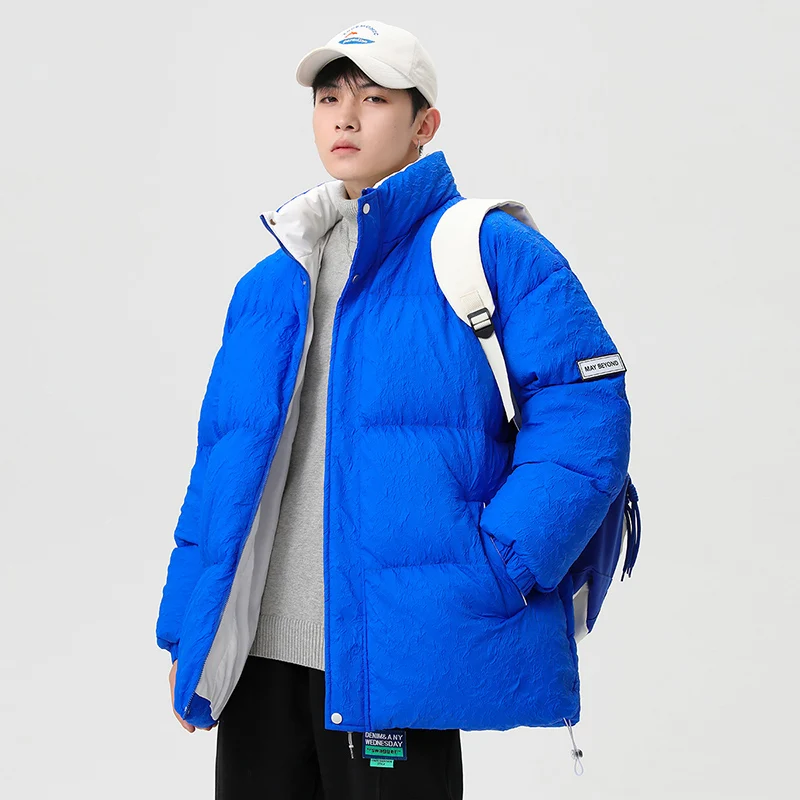 CAAYU 2022 Winter Down Jacket Men\'s Fashion Harajuku Oversized Body Warmer Coat Japanese Streetwear Windproof Outwear Coat Male
