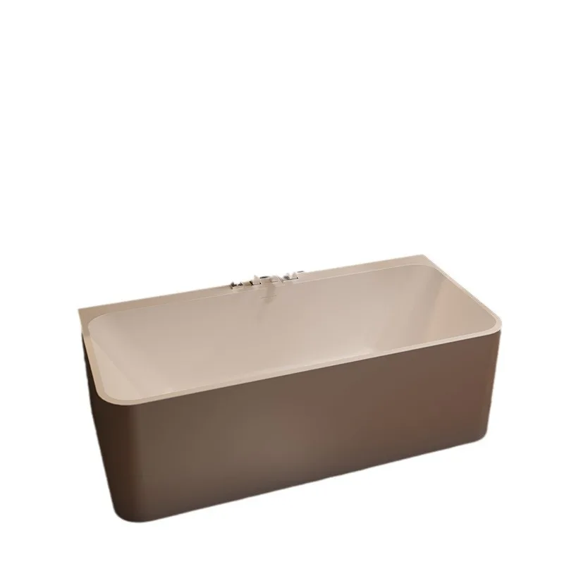 

Artificial stone bathtub, domestic, freestanding bathtub, rectangular