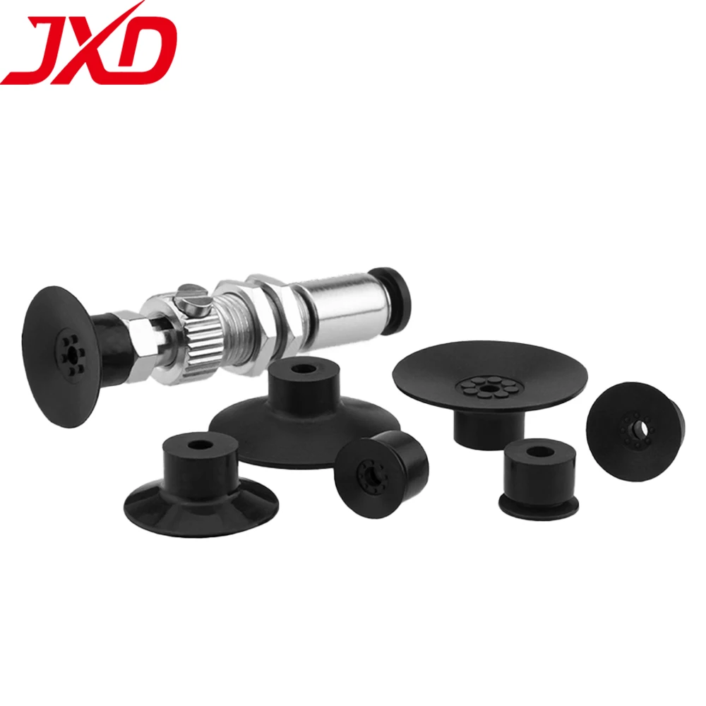 JXD Industrial Round Vacuum Sucker VSPG-8/10/15/20PN CKD Anti Static Black Rubber Robot Manipulator Vacuum Suction Cups