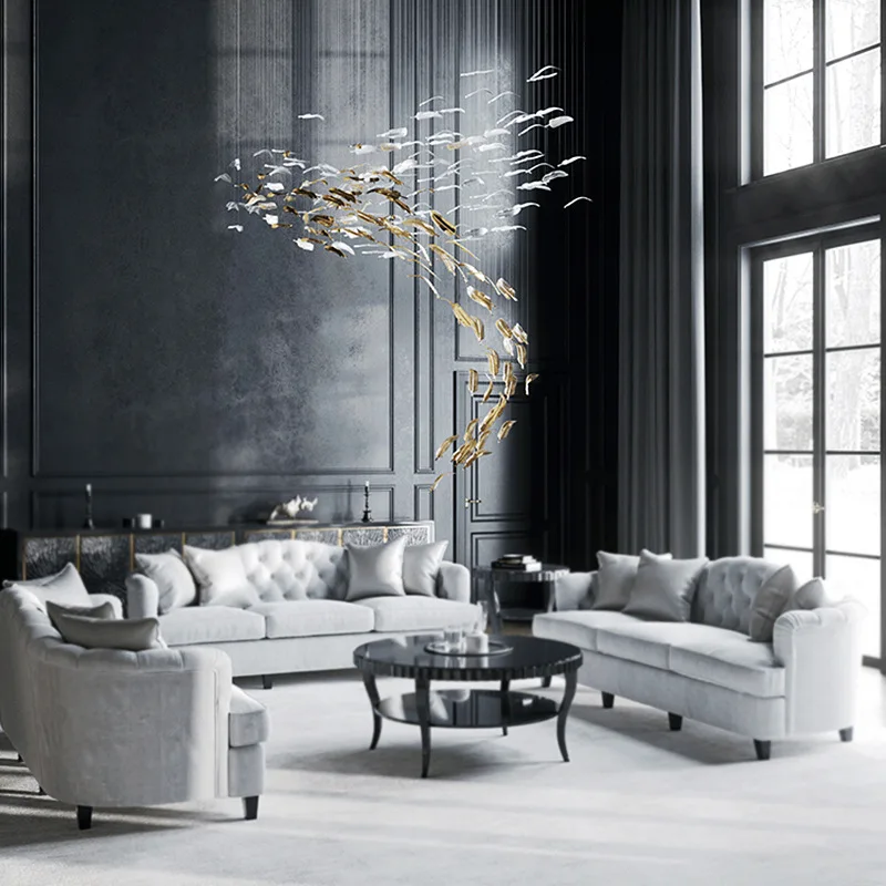 Picture 5: Creative, Aerial Pendant Hanging Art Glass Feather Pendant Restaurant Window Ceiling Top Decorative Pendant