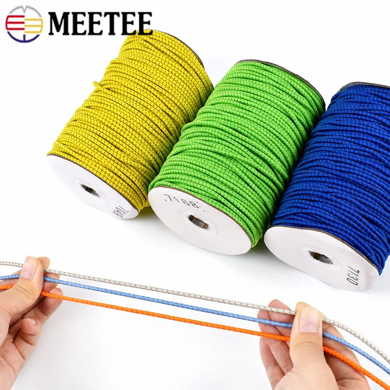 10/20/30M 3mm Colorful Reflective Elastic Cord Bag Decoration Rope for Running Vest Cycling Garment Trim Bag Sewing Stretch Band