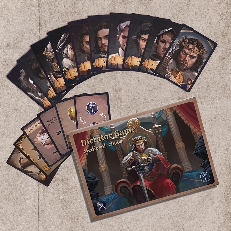 Dictator Game: Medieval Strategy – Card Game for 5-10 Players, Ages 14+, with Unique Skills and Identity Swaps