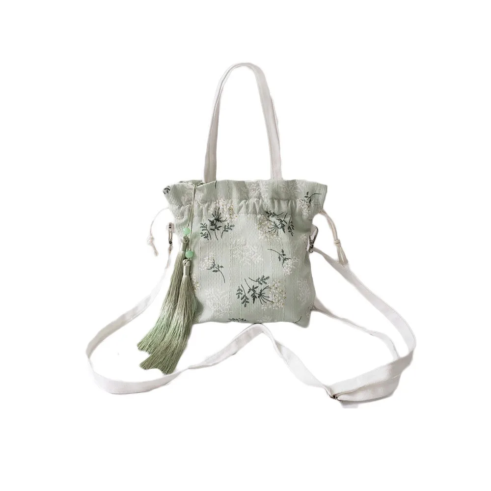 New Han Elements Bamboo Pattern Ancient Style Hanfu Diagonal Cross Handheld Paired with Ancient Costume Art Ancient Style B3