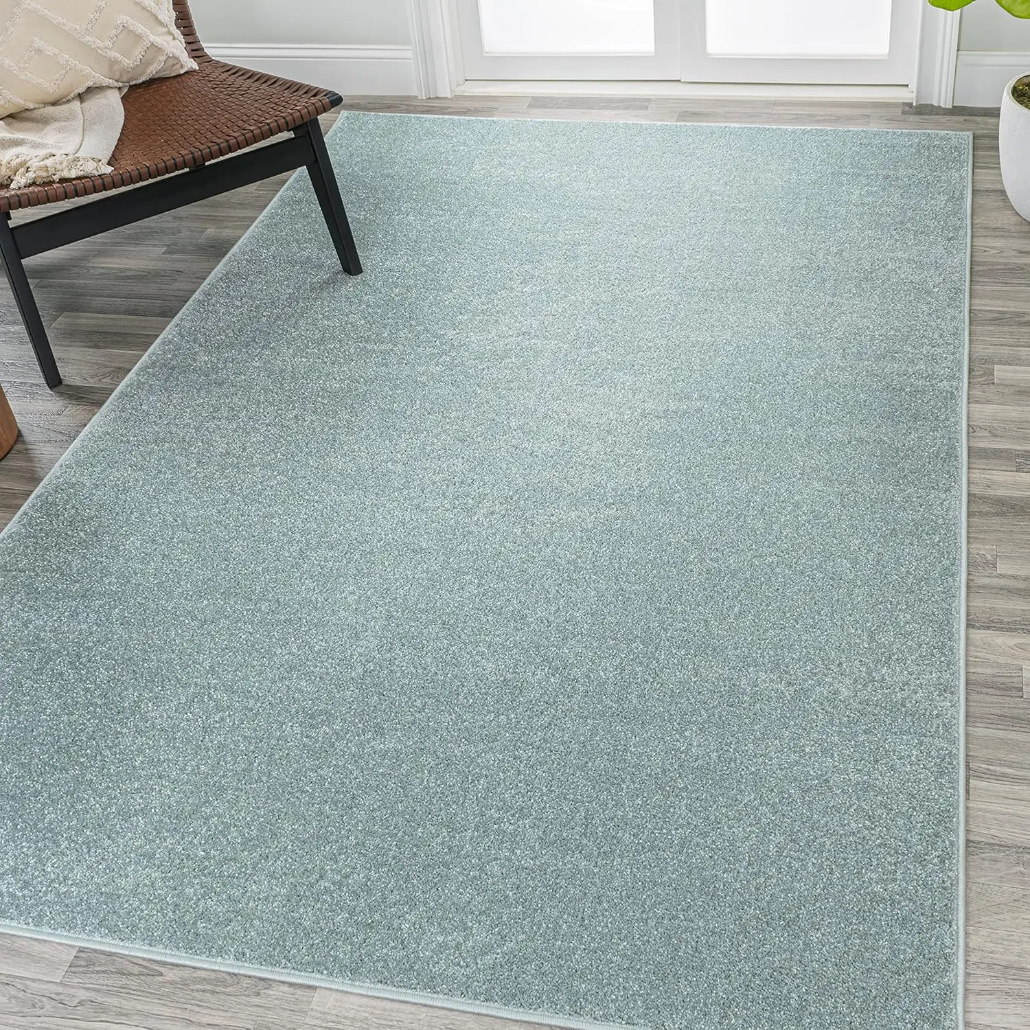 

-9 Haze Solid Low-Pile Indoor Area-Rug, Coastal, Bohemian, Minimalist Easy-Washing,Bedroom,Kitchen