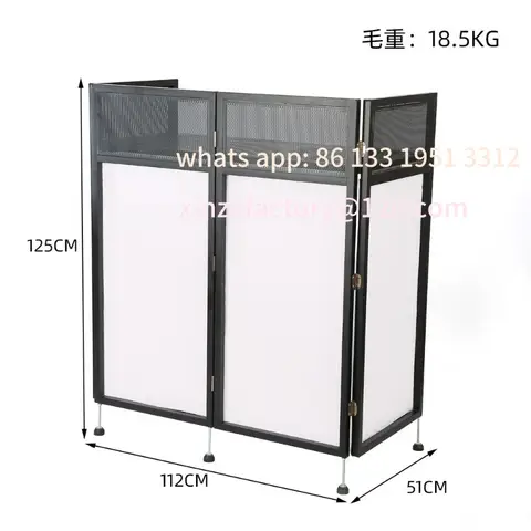 बार पोर्टेबल फोल्डेबल डीजे टेबल डीजेइंग टेबल नाइट क्लब ऑडियो स्टैंड एलईडी मिक्सर कपड़ों की दुकान डिस्प्ले स्टैंड 10 best sales डीजे टेबल - №3