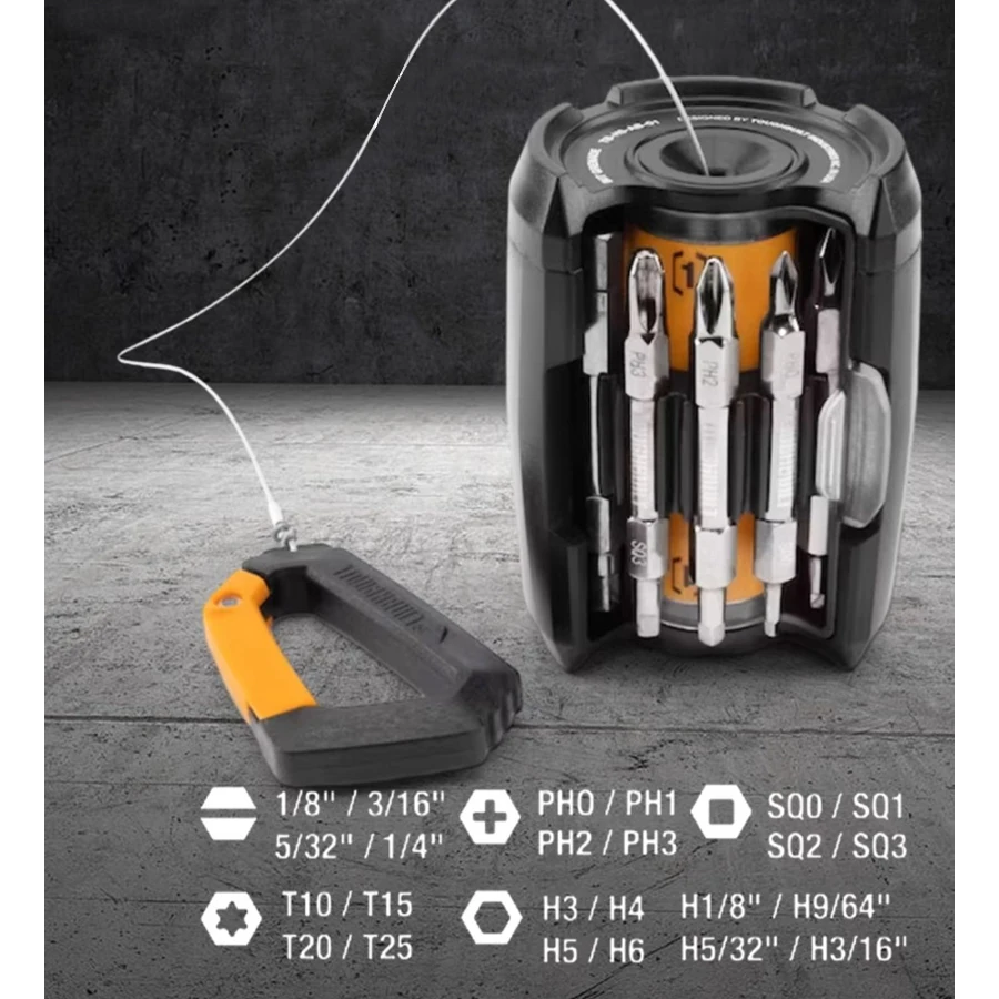 TOUGHBUILT TB-H5S2-MR-A Ratchet Screwdriver Set Ratcheting Multi-Bit Driver + 24-Bit Grenade Double-headed Screwdriver Set