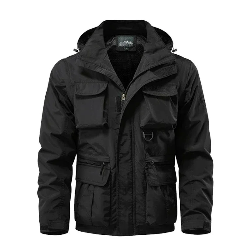 Men's Mountaineering Sports Jacket Waterproof and Detachable Sleeve Outdoor Climbing Hiking Camping Cycling Men's Hunting Jacket