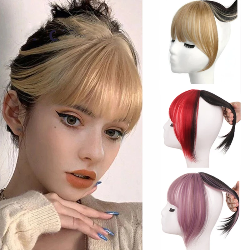 Air Bangs Women\'s Synthetic Hair Bangs 3D Bangs Clip In Hair Extensions Heat Resistant Hair Pieces Accessories False Hair