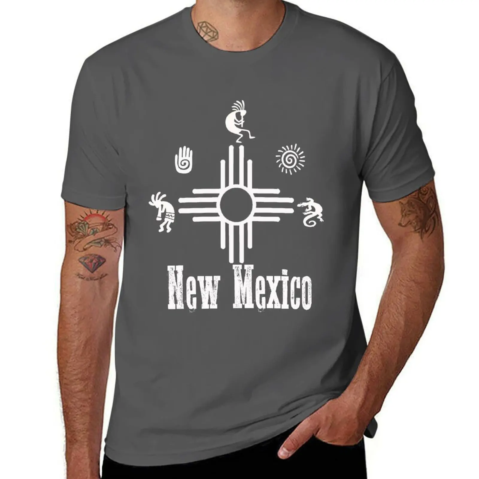 

New Mexico Land of Enchantment Ancient Nations Zia Symbol T-Shirt Moisture Wicking Athletic T-Shirt