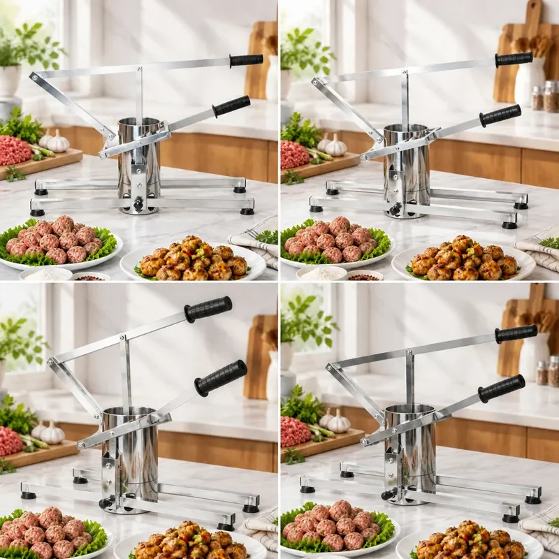 Commercial Extrusion Meat Ball Forming Machine Raw Boiled Croquettes Maker Hand Pressed Water Boiled Ball Device For Home Use