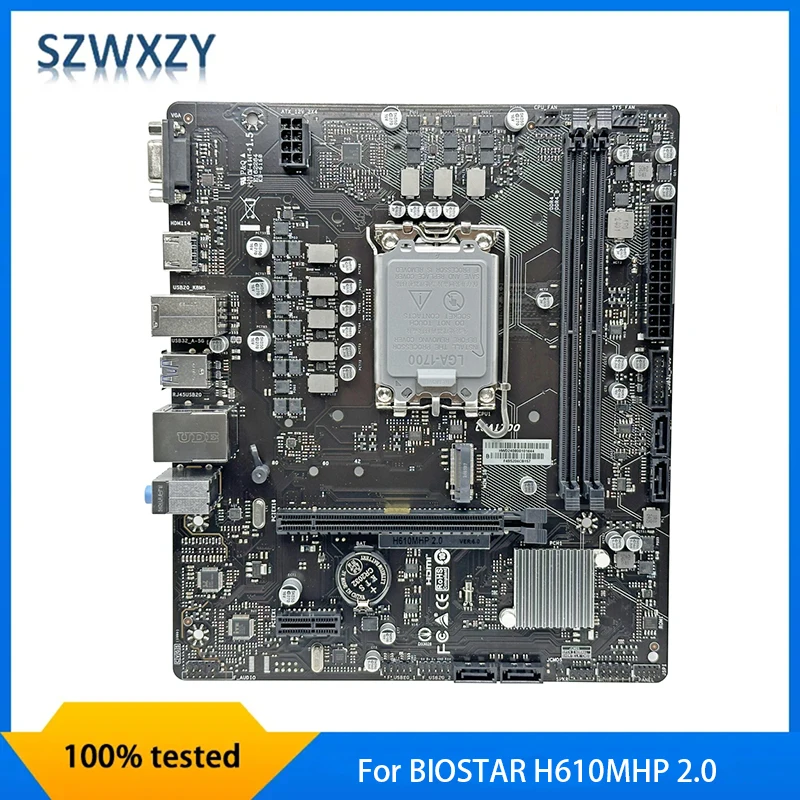 New Original For BIOSTAR H610MHP 2.0 Desktop Motherboard LGA1700 H610 100% Tested Fast Ship