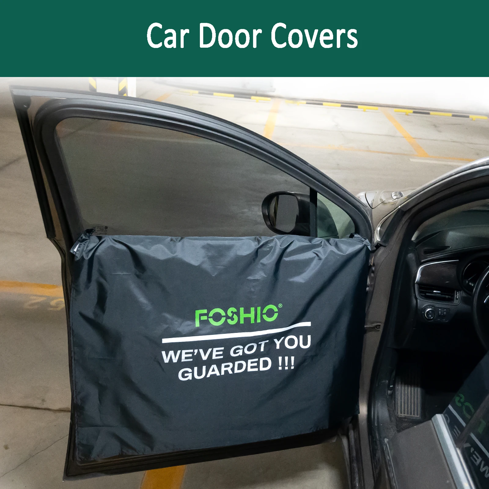 FOSHIO 4pcs/Set Car Door Cover Waterproof Nylon Side Door Panel Protective Guard Cloth Auto Detailing Window Tint Cleaning Tools