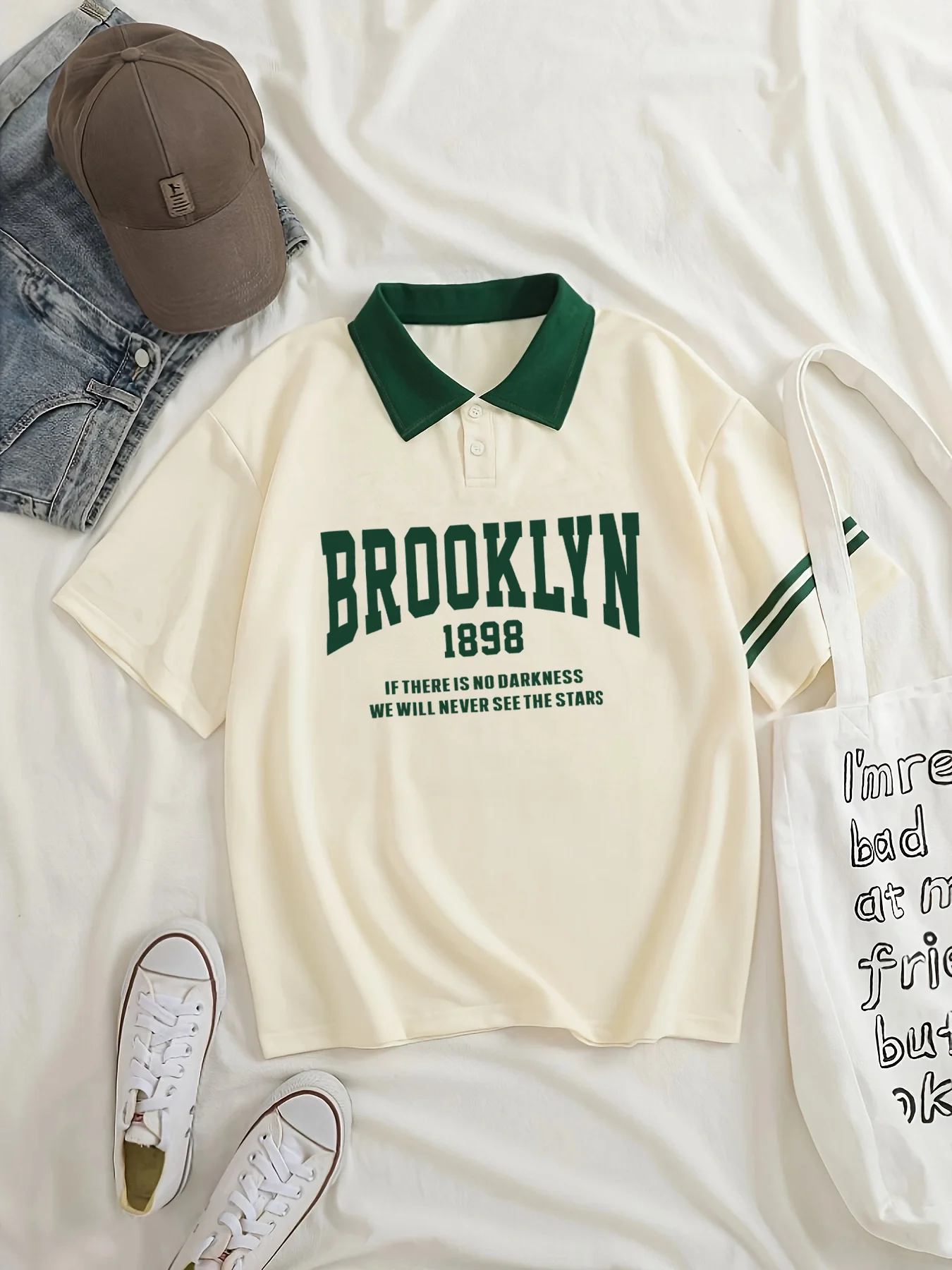 

Рубашка-поло с коротким рукавом и воротником в полоску