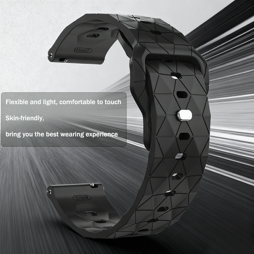 Silicone 22mm Watch Strap for HUAWEI WATCH GT 6 6Pro 46mm Band GT 5 4 3 2 46mm HONOR Magic Watch4 GS 3 Pro Replacement Bracelet
