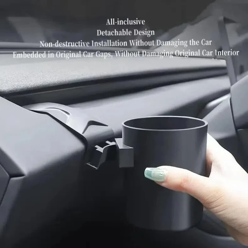 Tesla Model Y Juniper / 3 Highland 2024+ 워터 컵 홀더 음료 랙 리미터 악기 테이블 컵 지원 자동차 액세서리 썸네일 3