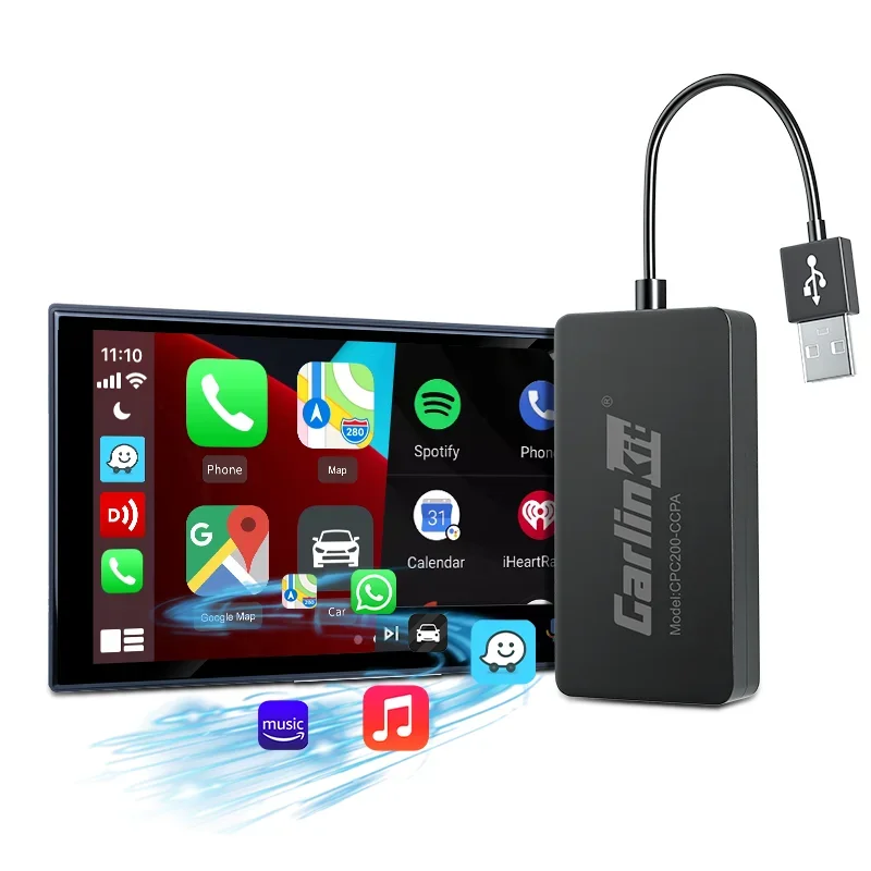 

In stock Aftermarket Carplay Adaptor Android Stereo Wired Wireless Android-Auto Mirror Link Projection Screen Ai Box for Ip