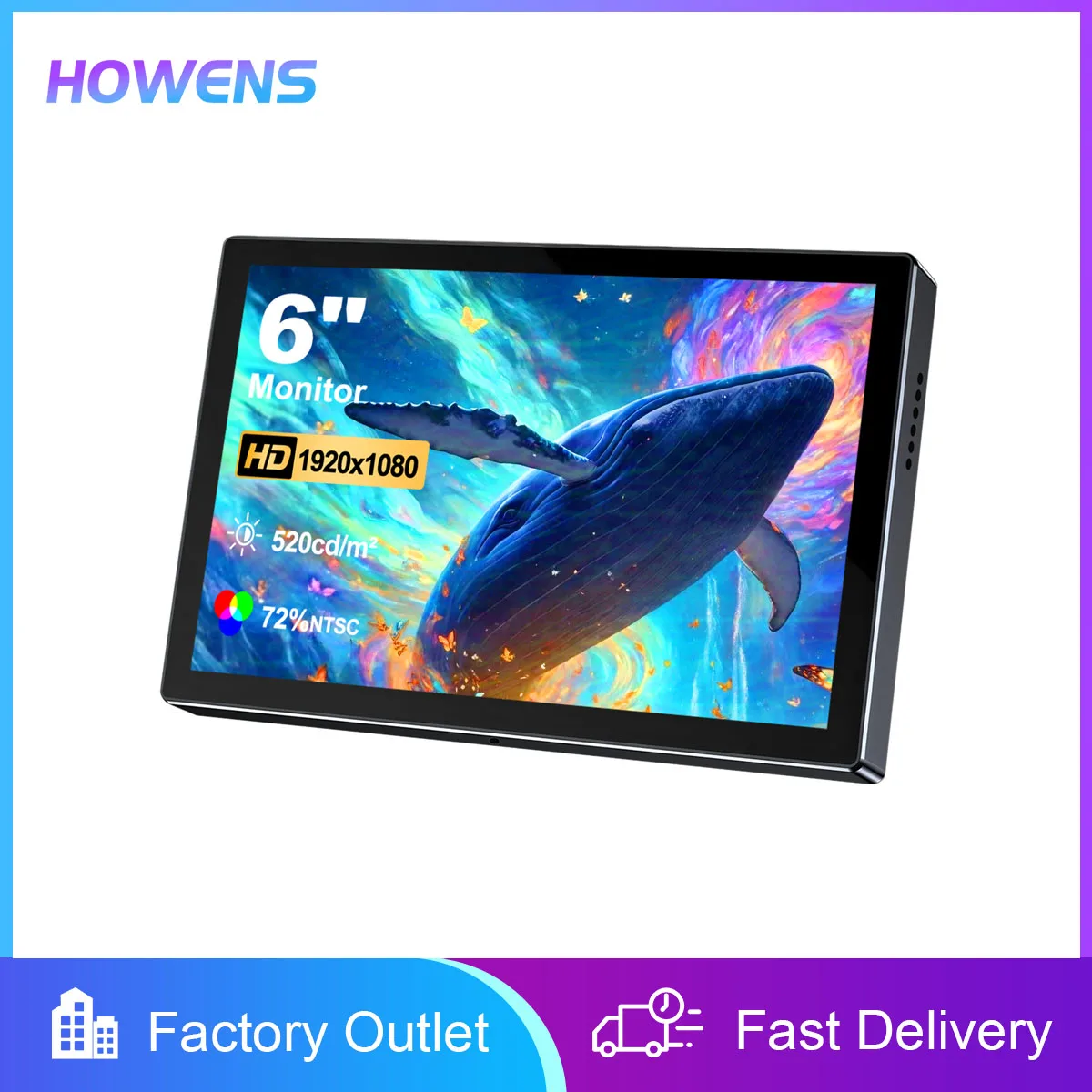 Aliexpress 6 Inch Portable Monitor HD 1080P IPS Port Type-C USB HDMI Expansion Second Level Display For Laptops Computer Gaming Console PC - Aliexpress Deal