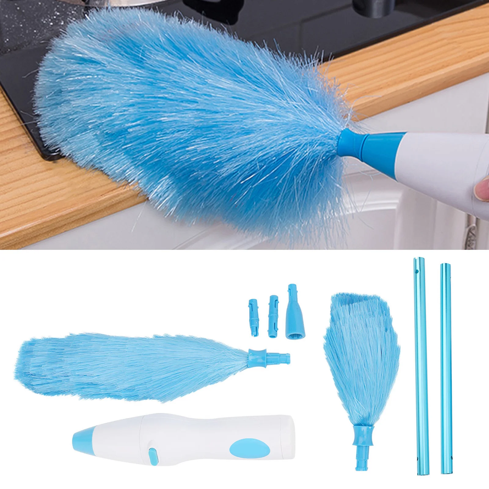

Dust Brush 180° Bendable Electric Duster Window Blinds Furniture Cleaning Tool Plastic Window Cleaning