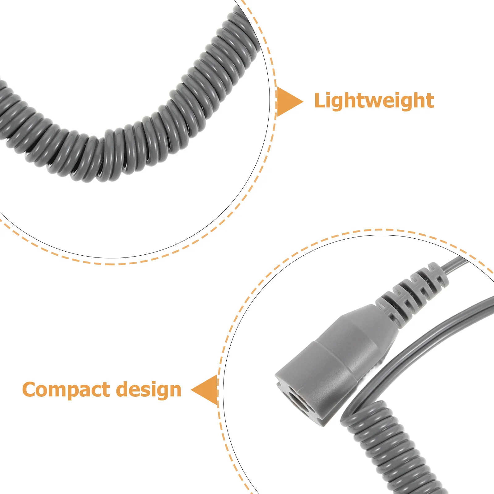 2pcs Drill Power Cord Replacement 30000Rpm Motor Cable For Electric Nail Machine Gray Compatible With Manicure Tools Nail Art