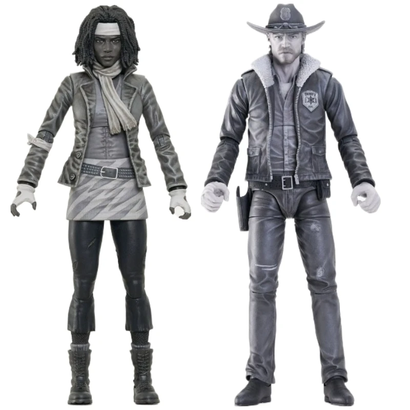 In Stock Original Diamond Select Toys Walking Dead Comics Knife Girl Michonne Rick 7 Inches Movable Puppet