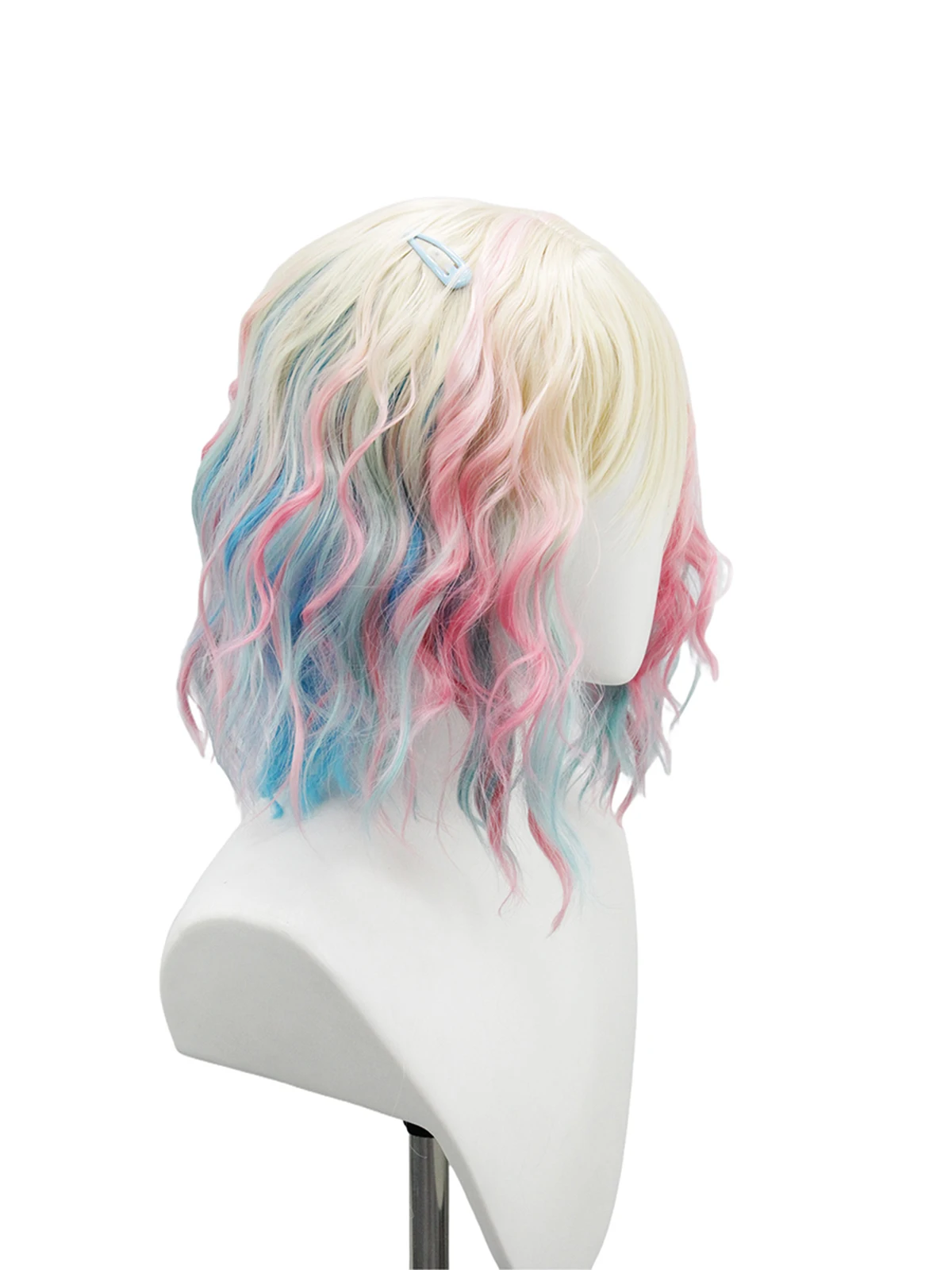 شعر مستعار صناعي من الألياف الكيماوية ذات شعر قصير مضاد للفتحة من Color Qi Bangs |   مسلسل التلفزيون الأمريكي الأربعاء لعب الأدوار شعر مستعار #4