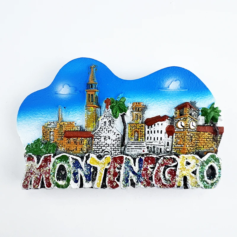 Montenegro Budwa Magnet Kulkas Bepergian Stiker Kulkas Suvenir Turis Kreatif Dekorasi Rumah Hadiah Pernikahan Stiker Magnet