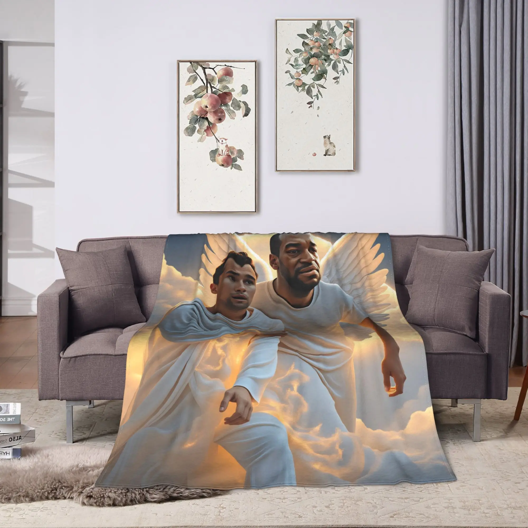 Charlie Kirk Angelic Advocate Blankets Velvet Print  Breathable Warm Throw Blankets for Home Car Bedspread