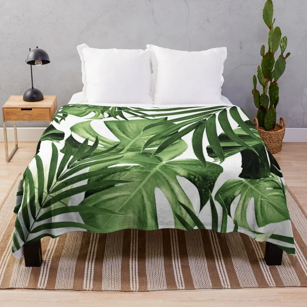 

Tropical Jungle Leaves Pattern #12 #tropical #decor #art Throw Blanket Extra Large Throw for babies Sleeping Bag Blankets