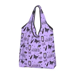 Olivia Reusable Rodrigos Sour Guts Vampire Grocery Bags Machine Washable Shopping Bags Large Eco Storage Bag Attached Pouch