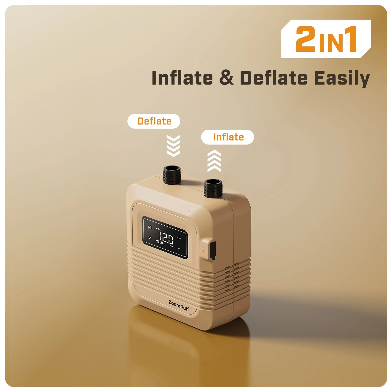 

Zoompuff D27PRO Electric SUP Pump Air Inflator 20PSI Rechargeable Battery Pump for PVC Boat Accessories Inflatable Tent Mattress