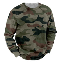 Harajuku New 3D Printing Camouflage Styles Sweatshirts Camouflage Patterns Graphic Round Neck Hoodies Fashion Mens Clothing Tops