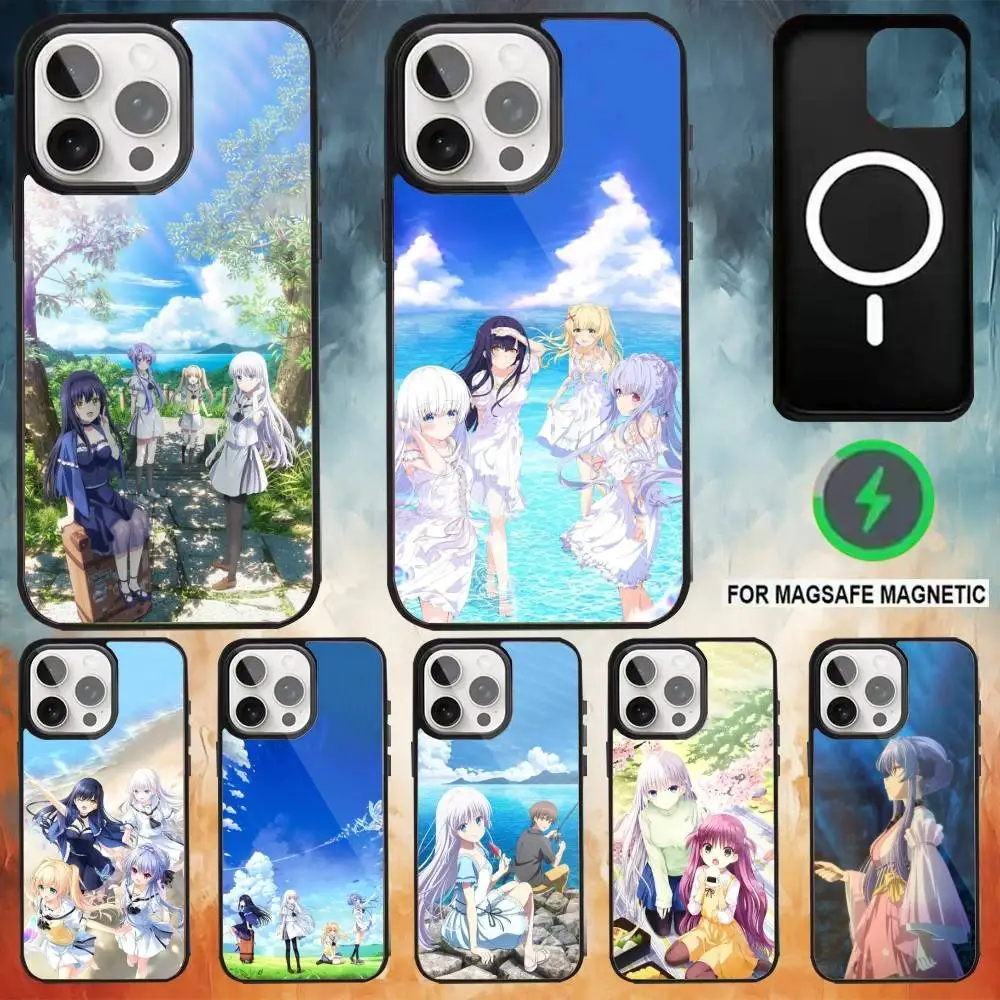 

Summer Anime P-Pockets Phone Case For iPhone 17 16 15 14 13 12 Pro Max Plus for Magsafe Mirror Wireless Magnetic Cover