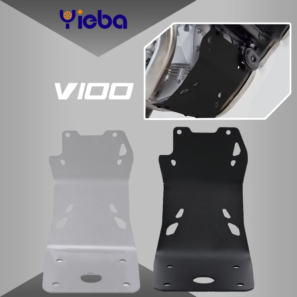 

2023 2024 Motorcycle Skid Plate Bash Frame Guard Protection Cover Under Engine For Moto Guzzi V100 V 100 Mandello S 2022 Parts