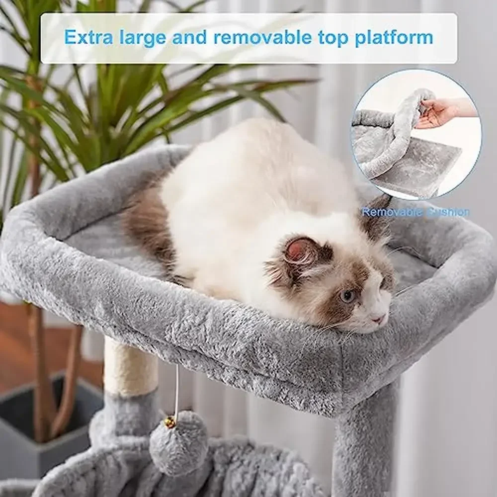 Gato árvore torre condomínio redes gato arranhando postes grande cama casa aconchegante caverna luz cesta sisal bola brinquedo resistente escalada estável