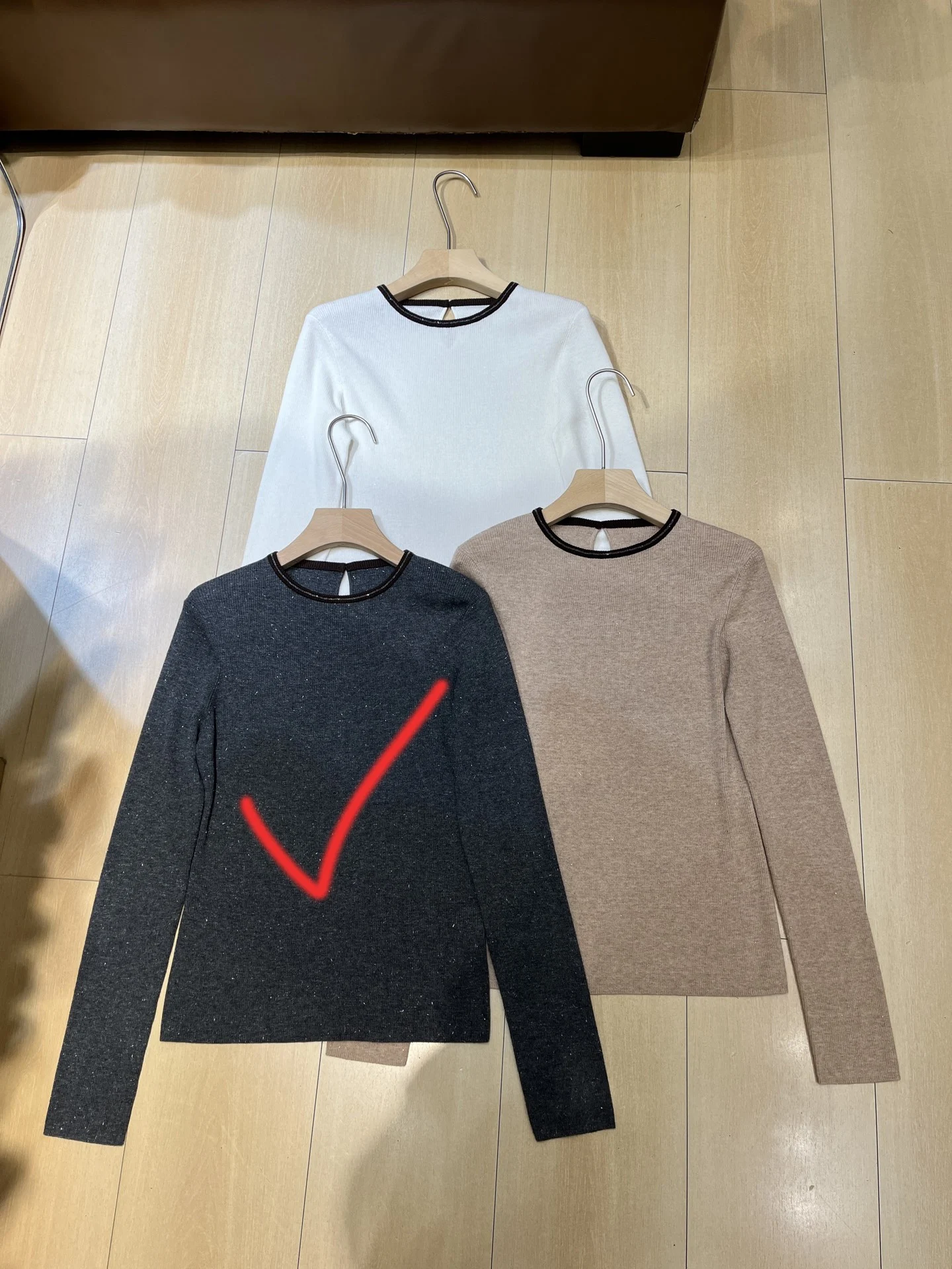 2026 Autumn/Winter New High-Quality Fashionable Casual Commuter Round Neck Glitter Long Sleeve Women's