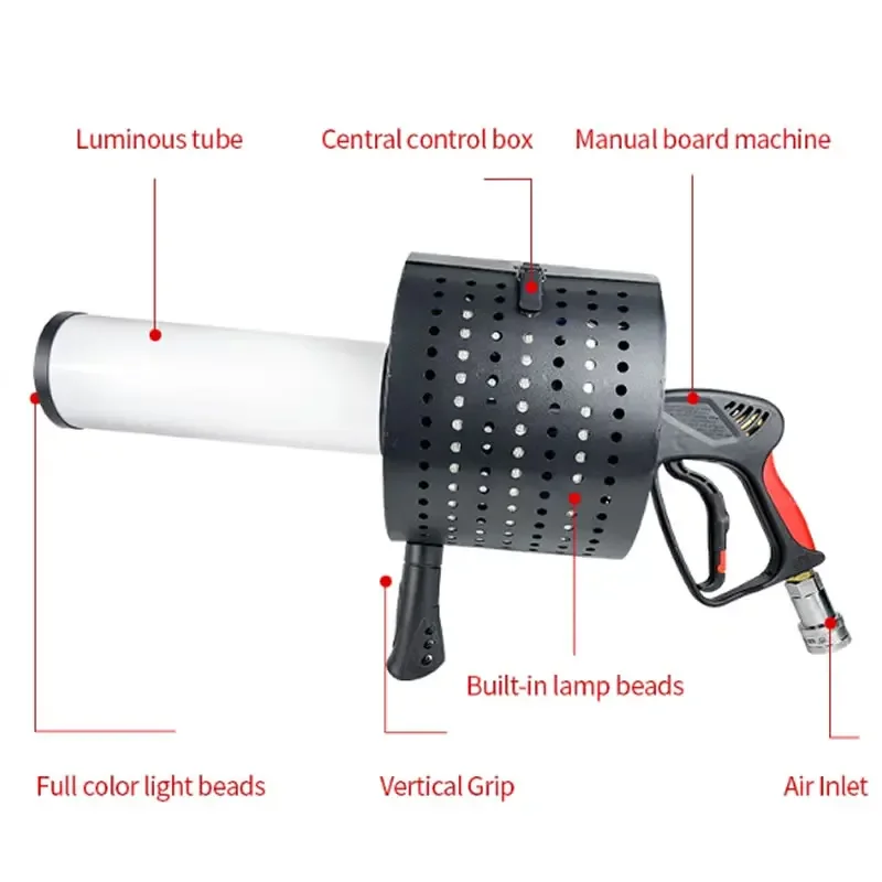 LED اليد CO2 الغاز العمود بندقية ورقة ملونة النثار آلة نفاثة DMX RGB اليد مطلق النار ل DJ ديسكو بار ملهى ليلي عرض مسرحي #4