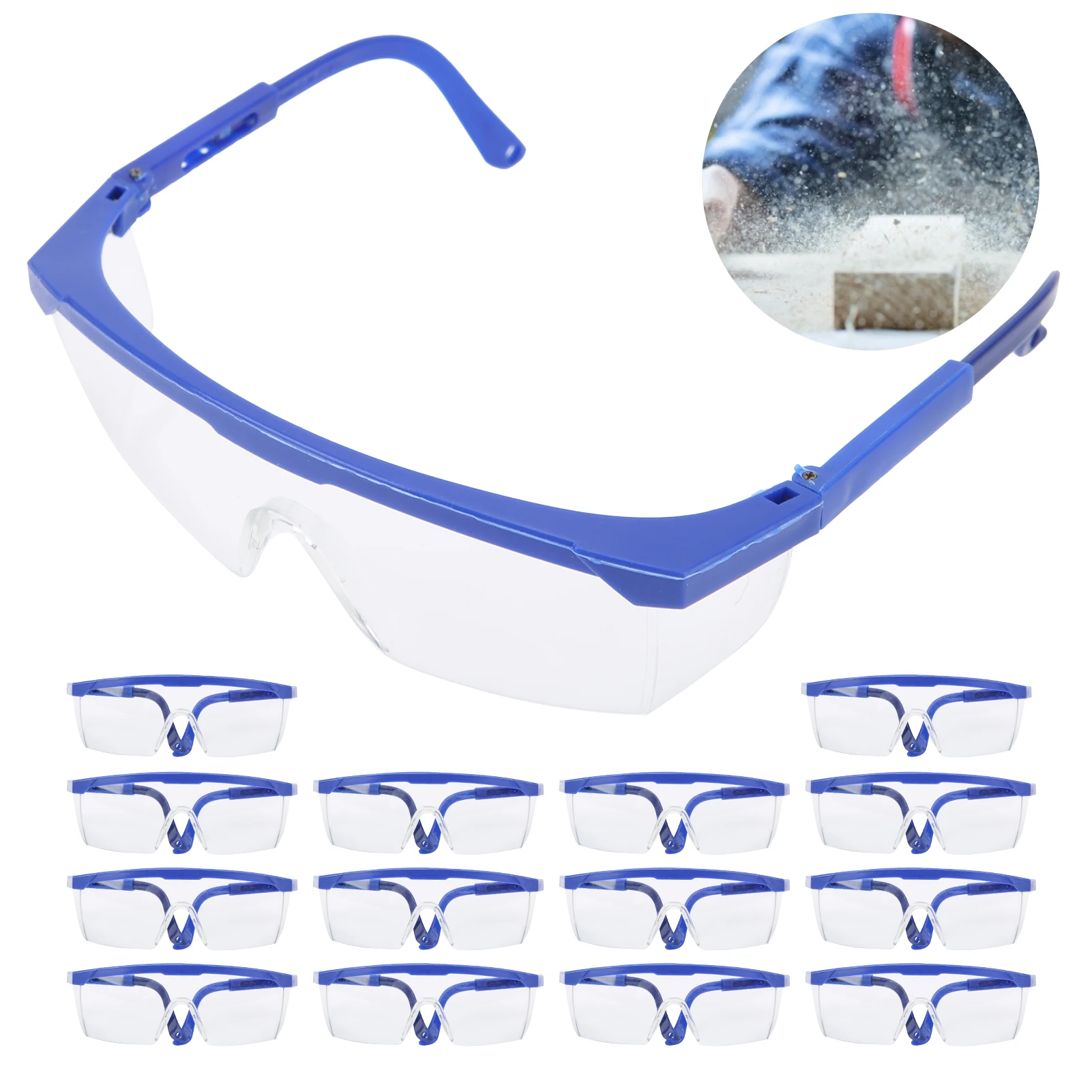 

ZK30 15pcs Safety Goggles ImpactResistant Dustproof Eyes Protector for Riding Labor Woodworking