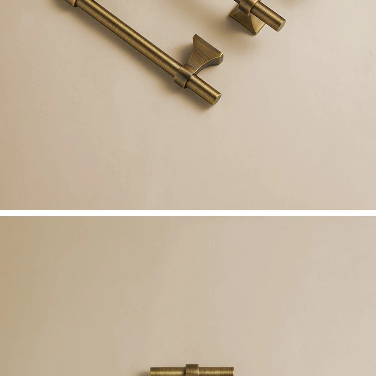 Dooroom Möbelgriffe aus massivem Messing, Schrank- und Schubladenknöpfe, antiker Bronze-Möbel- und Kleiderschrankgriff – Detail 10