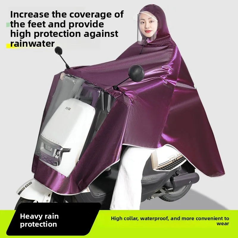 Electric Vehicle Raincoat Motorcycle Poncho Oxford Single Double Enlarged Thickened Adult Men Women Rainstorm Proof Waterproof