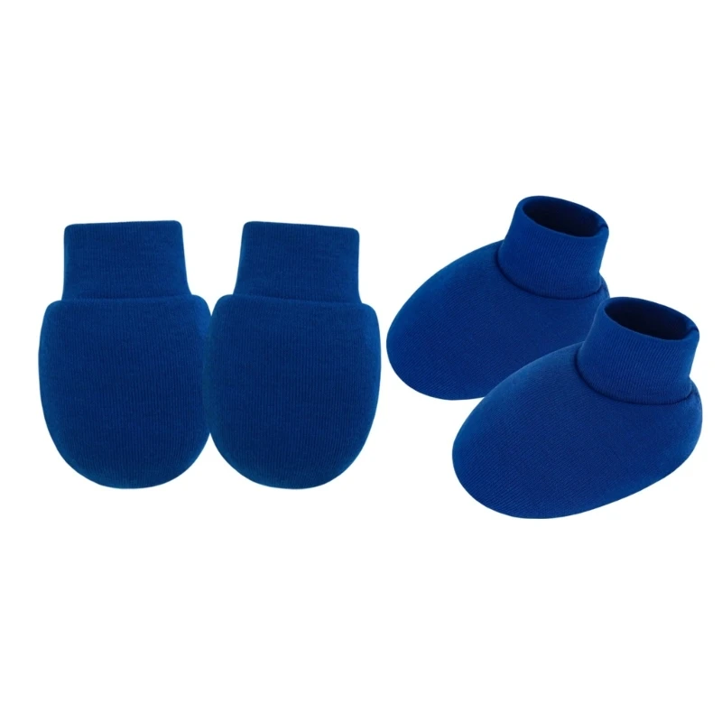 

Breathable Cotton Baby Mittens and Foot Cover with Elastic Cuffs Nonslip Design for Newborns Sensitive Skin Care