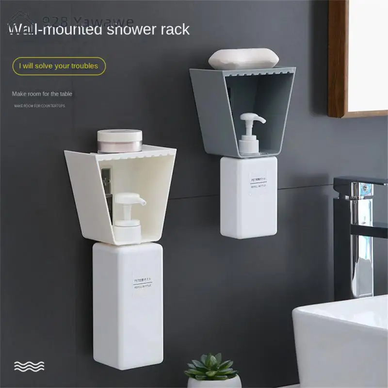 Bathroom Shelf Non-perforated Wall-mounted Household Bathroom Storage Shower Gel Shelf Labor-saving Strong Adsorption