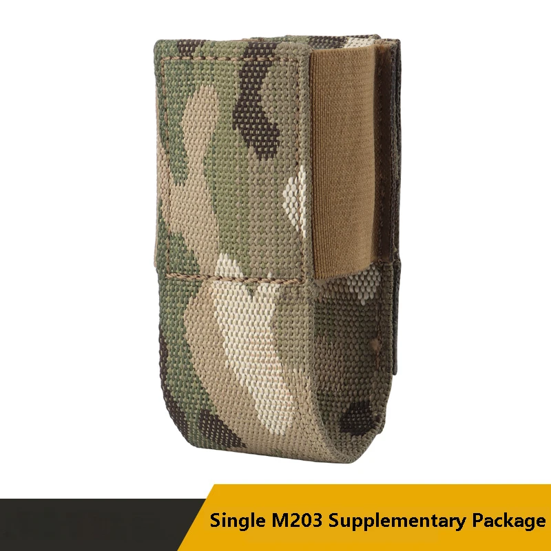 Single M203 Grenade Pouch, Molle Webbing Fixation, Suitable for Various MOLLE System, Tactical Equipment