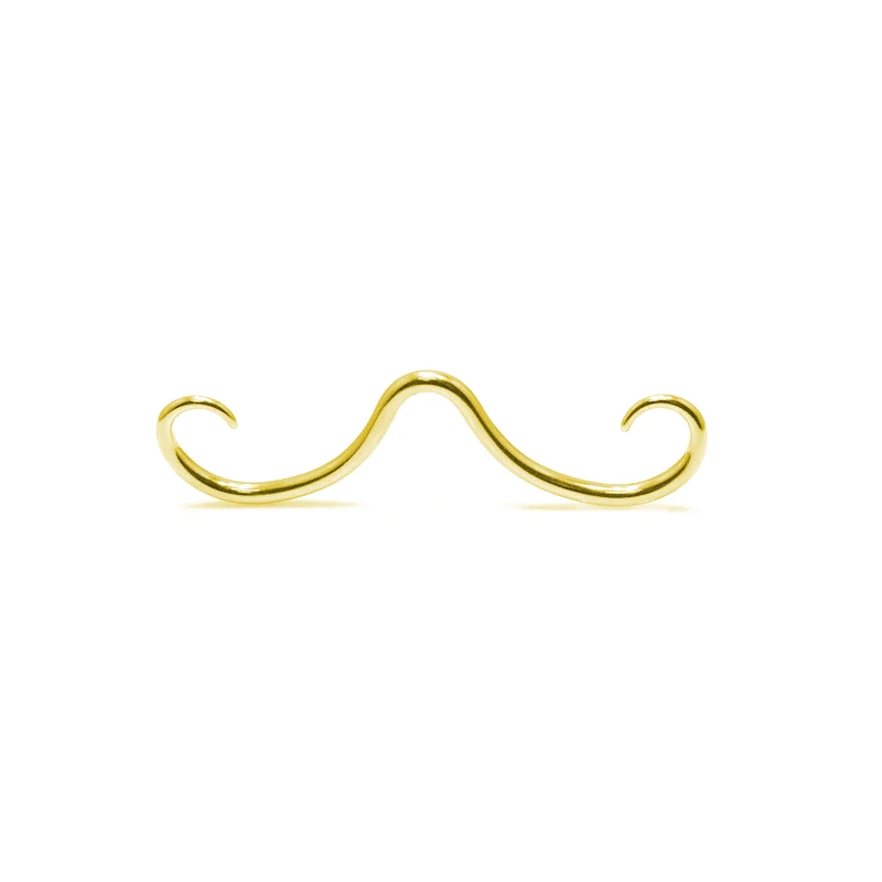 STARBEAUTY 1Pc  Septum Mustache Ring Body Piercing Jewelry for Women Men 14G 316L Surgical Steel Nose Stud Punk Jewelry