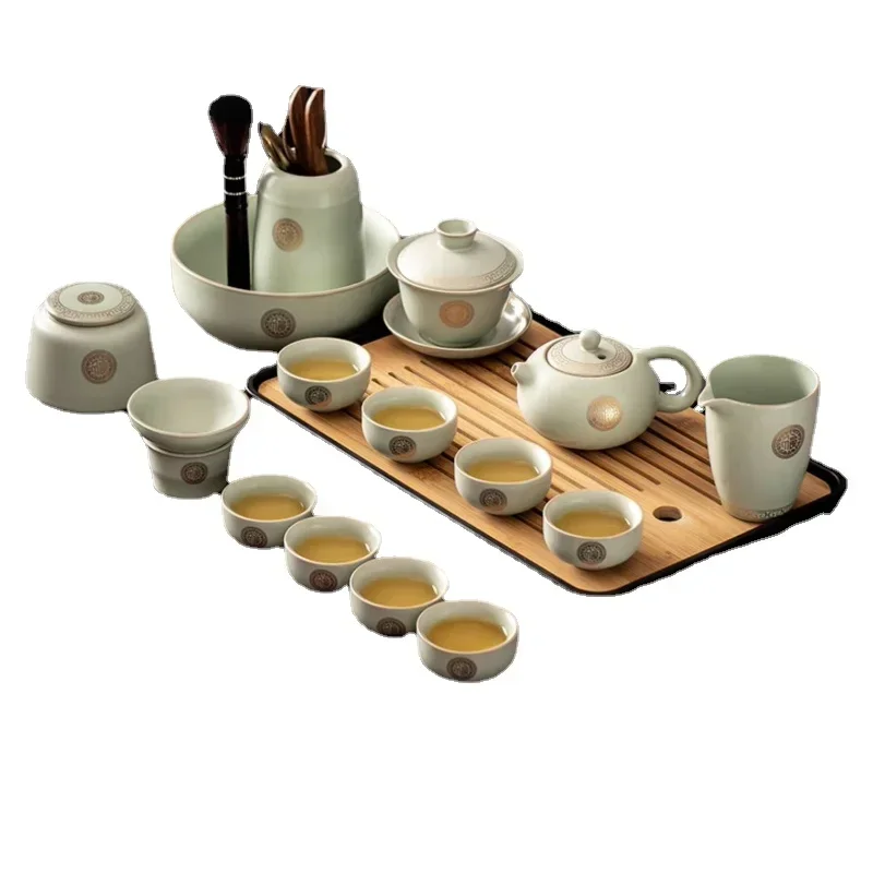 

Luxury Chinese Traditional Teaware Sets Kung Fu Ceramic Teaware Sets Gift Accessories Kichens Items