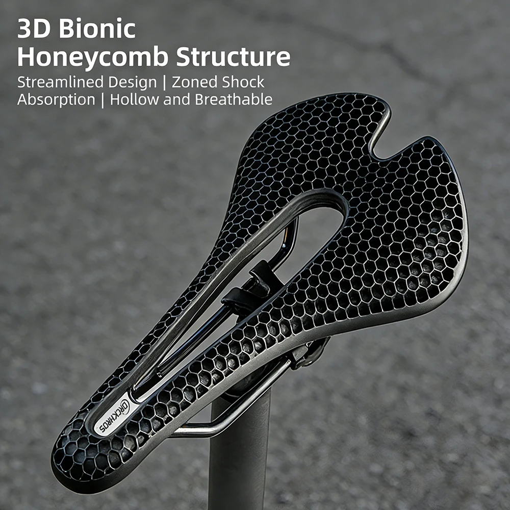 

Bike Saddle Honeycomb Shock Absorption Bicycle Saddle Hollow Breathable Comfortable MTB Bike Seat Cycling Cushion Accessories