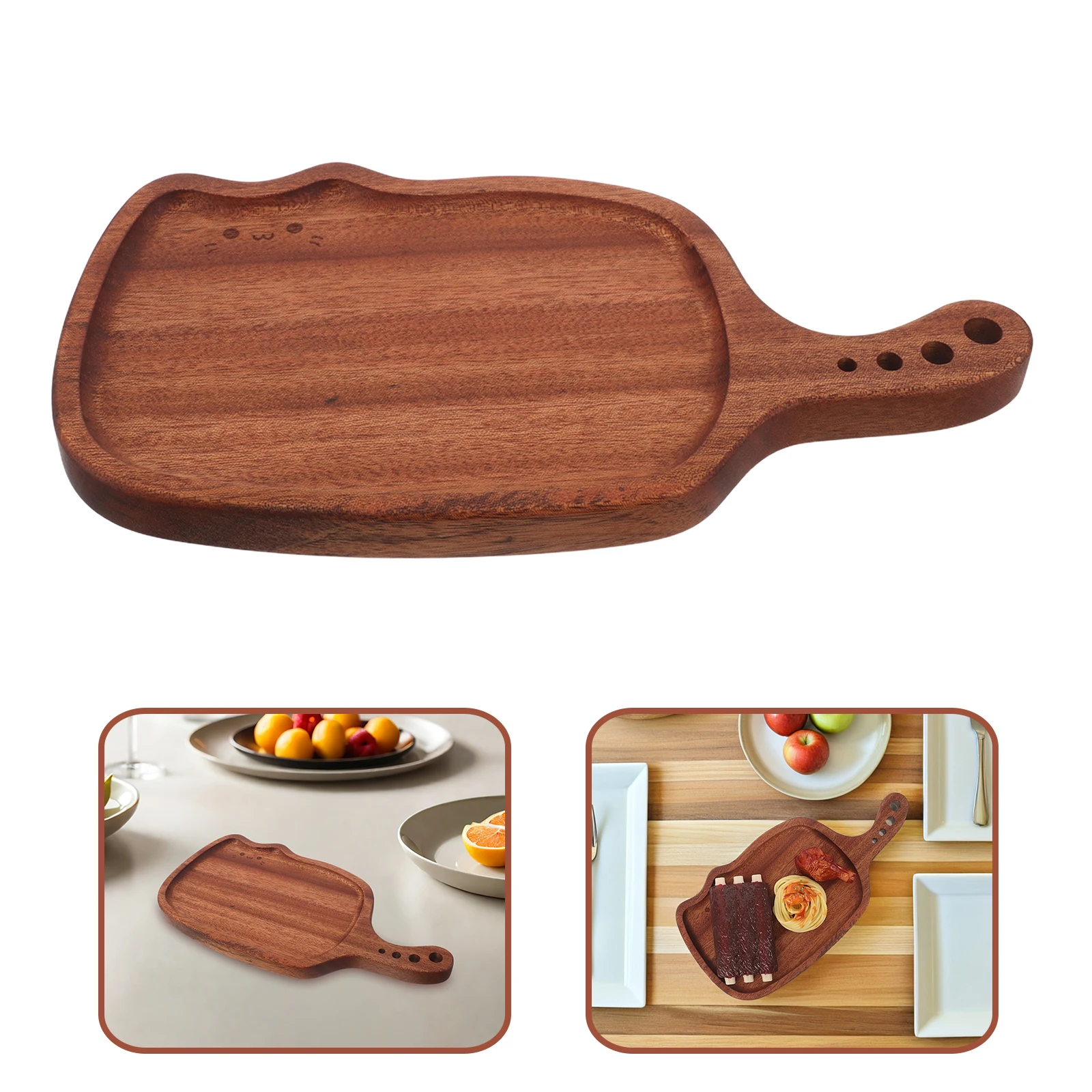 

Natural Wood Serving Wooden Cheese Board Vintage Dessert For Bread Pizza Snacks Charcuterie Platter Decorative Wood Tray Brown
